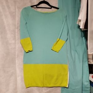 Colorblock tunic dress top